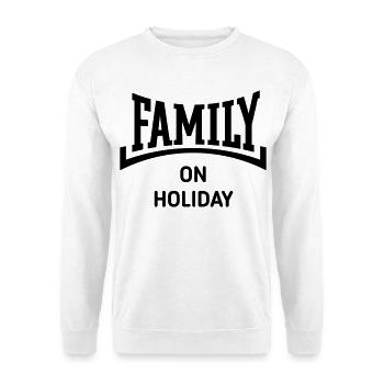 Famille en vacances (Vacances en famille / Concave / B) - Sweat-shirt Unisexe - blanc - Devant