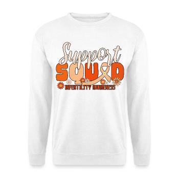 Support Squad IVF Month Infertility Awareness - Unisex Sweatshirt - white - Front