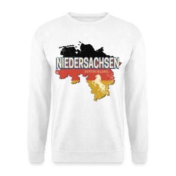 Niedersachsen Deutschland Bundesland Landkarte - Unisex Pullover - Weiß - Vorne