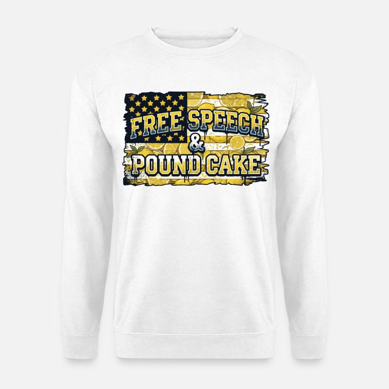 Free Speech Lemon Pound Cake - Unisex Sweatshirt - white