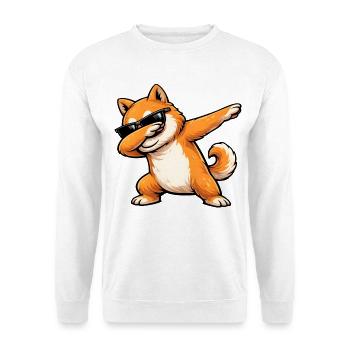 Tamponnement du Shiba Inu - Sweat-shirt Unisexe - blanc - Devant