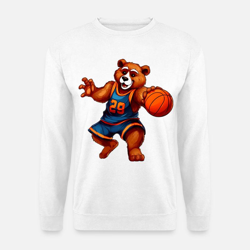 Bären Basketball  - Unisex Pullover - Weiß