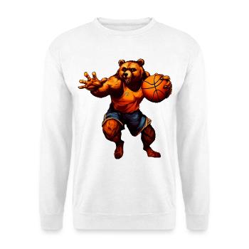 Bear Basketball Player - Unisex Sweatshirt - white - Front
