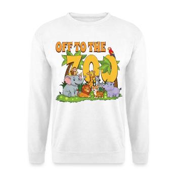 Off to The Zoo Animals Zoo Party Jungle Zoo - Unisex Sweatshirt - white - Front