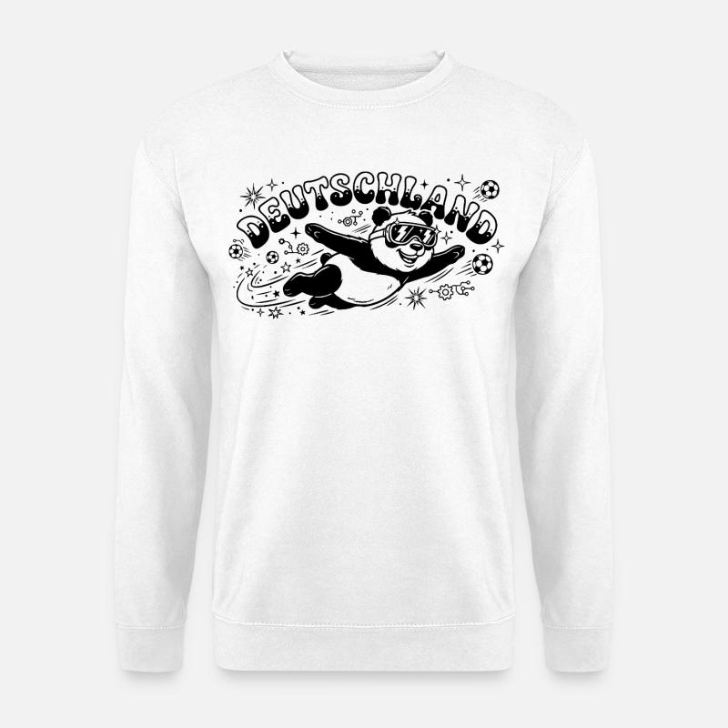 Deutschland Fussball Panda - Unisex Pullover - Weiß
