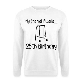 25th Birthday Party Funny 25 Years Old Birthday - Sweat-shirt Unisexe - blanc - Devant