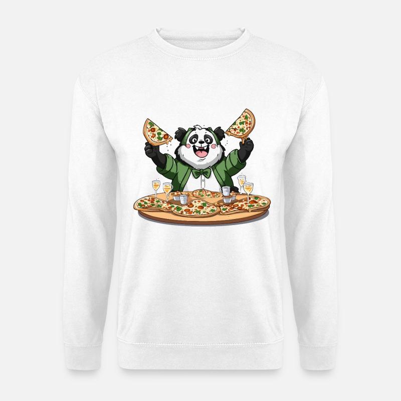 Panda Pizza Fest - Unisex Pullover - Weiß