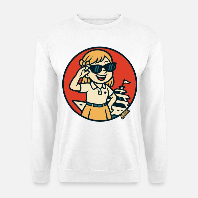 Sunny Sailor Circle Kunst - Unisex Pullover - Weiß