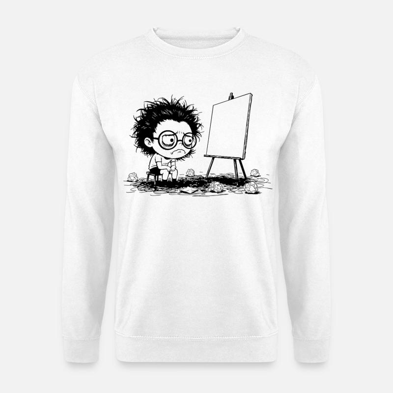 Artist Creative Blocking Empty Canvas Manga - Unisex Sweatshirt - white