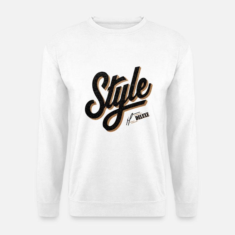 Retro Style Deluxe Schriftzug - Unisex Pullover - Weiß