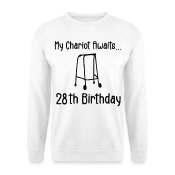 28th Birthday Party Funny 28 Years Old Birthday - Unisex Sweatshirt - white - Front