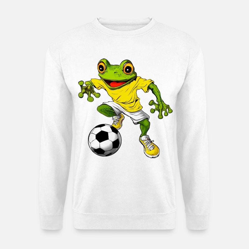 Fussball Frösche - Unisex Pullover - Weiß