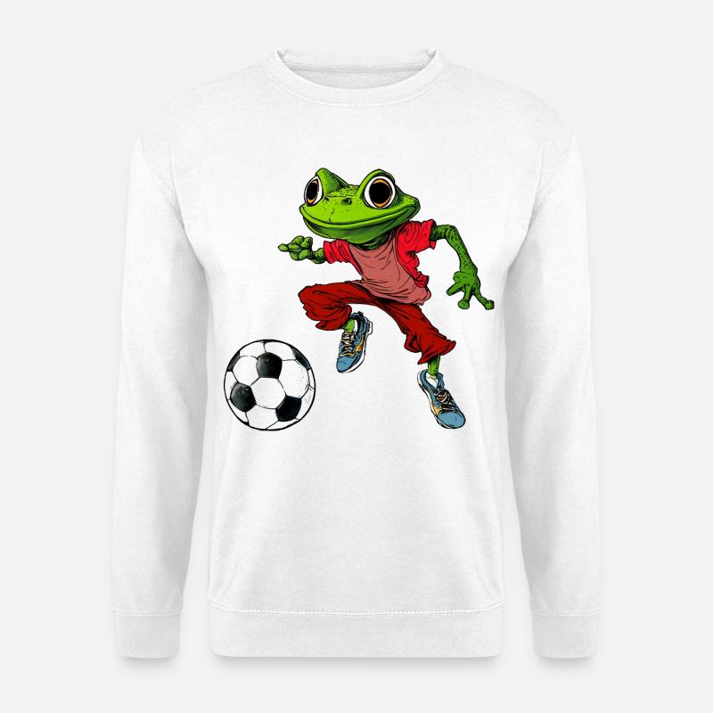 Frösche Fussball - Unisex Pullover - Weiß