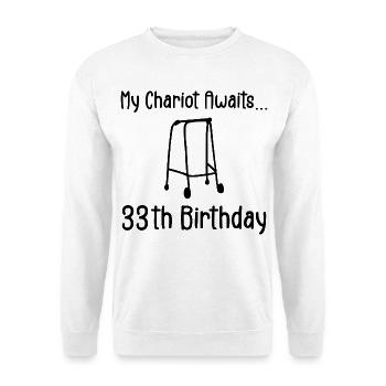 33th Birthday Party Funny 33 Years Old Birthday - Unisex Sweatshirt - white - Front