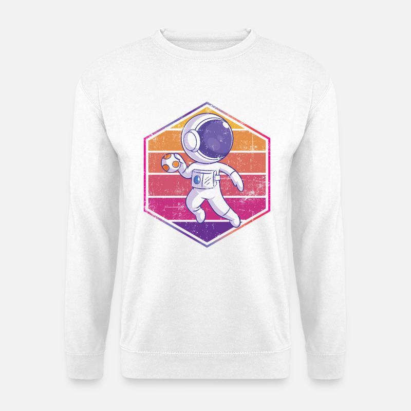 Handball Astronaut - Unisex Pullover - Weiß