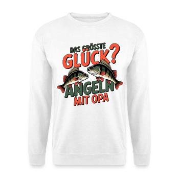 Opa & Enkel Angeln - Unisex Pullover - Weiß - Vorne