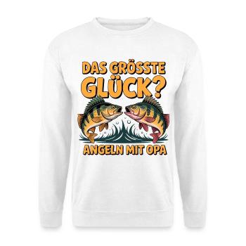 Opa Angler Geschenk - Unisex Pullover - Weiß - Vorne