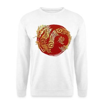 Drache Chinesisches Tierkreiszeichen Horoskop - Unisex Pullover - Weiß - Vorne