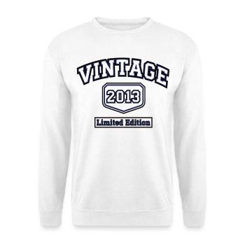 Vintage 2013 College Style Limited Edition - Unisex Sweatshirt - white - Front