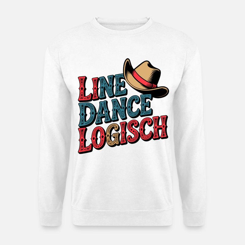 Line Dance Logisch - Unisex Pullover - Weiß