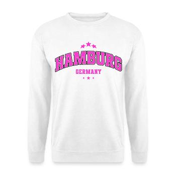 Hamburg Shirt for Women Pink College Style - Unisex Sweatshirt - white - Front