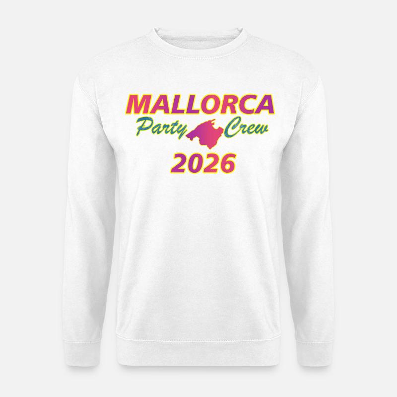 Mallorca, Party Crew - Unisex Pullover - Weiß