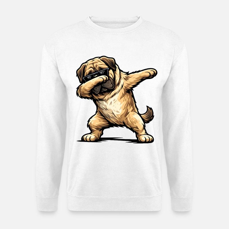 Dabbing Mastiff - Unisex Sweatshirt - white