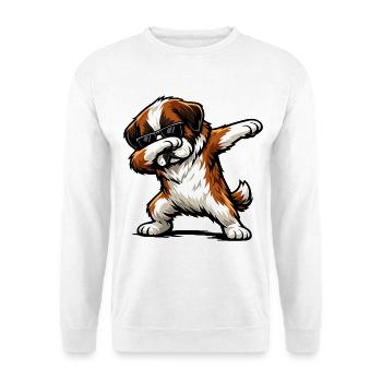 Dabning af Sankt Bernhard - Unisex sweater - hvid - Foran