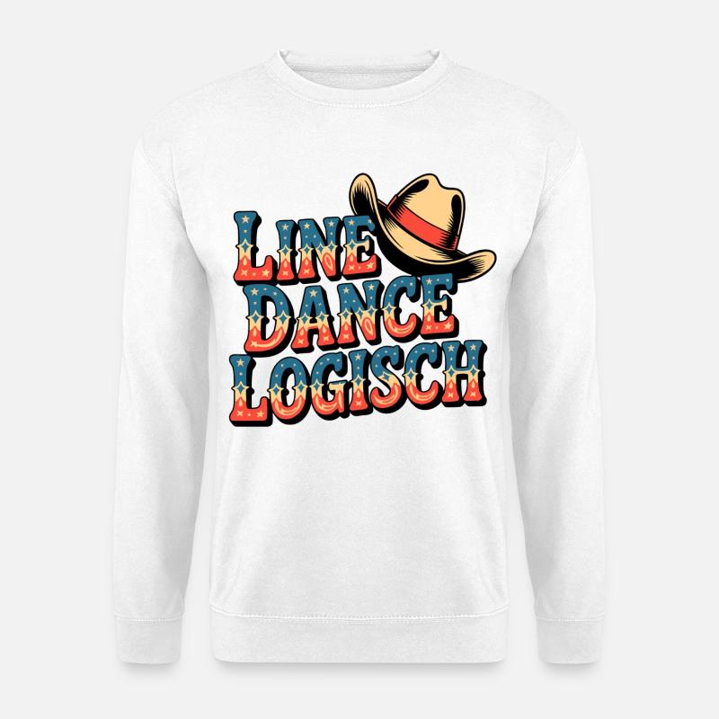 Line Dance Logisch - Unisex Pullover - Weiß