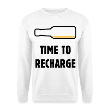 Temps de recharger (Bière / Bière / Pourriture 2C) - Sweat-shirt Unisexe - blanc - Devant