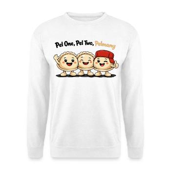 Pel One, Pel Two, Pelmany – Pelmeni Freunde - Unisex Pullover - Weiß - Vorne