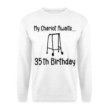 35. Geburtstagsparty Lustiger Geburtstag für 35 Jahre - Unisex Pullover - Weiß - Vorne