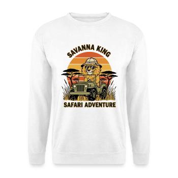 Lion Safari Savanna King Safari Abenteuer - Unisex Pullover - Weiß - Vorne
