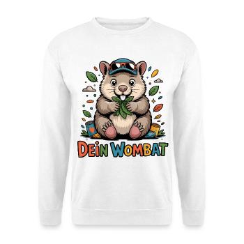 Süßer Wombat Love - Unisex Pullover - Weiß - Vorne