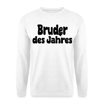 Bruder des Jahres – Herz - Unisex Pullover - Weiß - Vorne