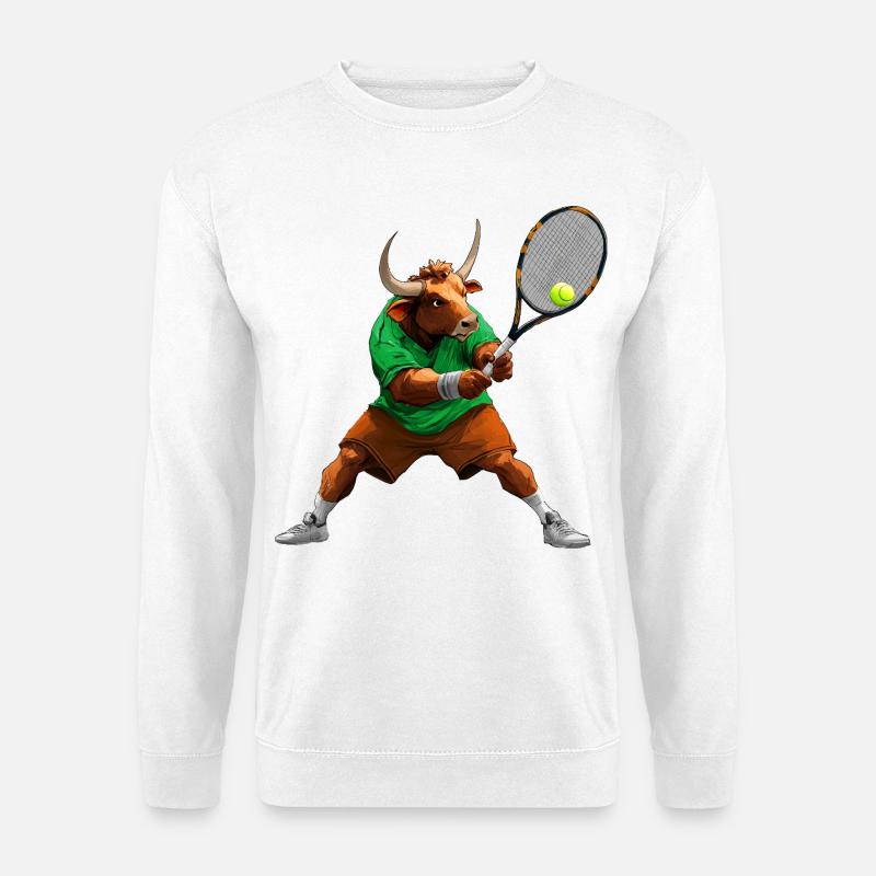 Stier Tennis - Unisex Pullover - Weiß