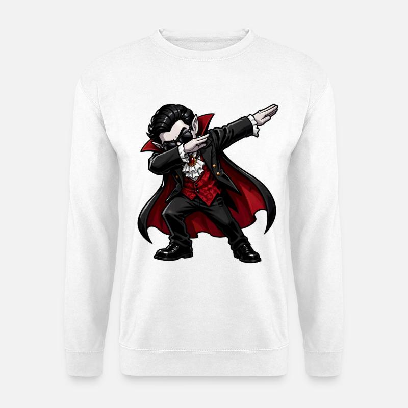 Dabbing Vampir - Unisex Pullover - Weiß
