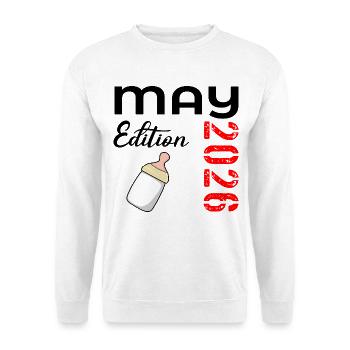 Naissance du bébé en mai 2026 - Sweat-shirt Unisexe - blanc - Devant
