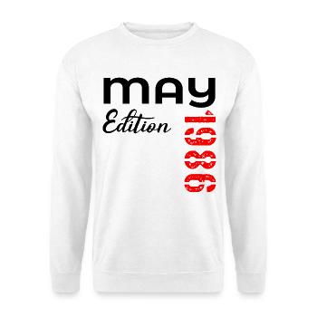 41st Birthday May 1986 - Unisex Pullover - Weiß - Vorne