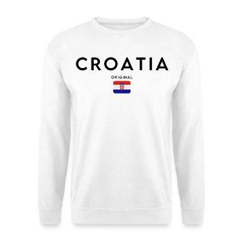 Croatia flag, elegant minimalist design - Unisex Sweatshirt - white - Front