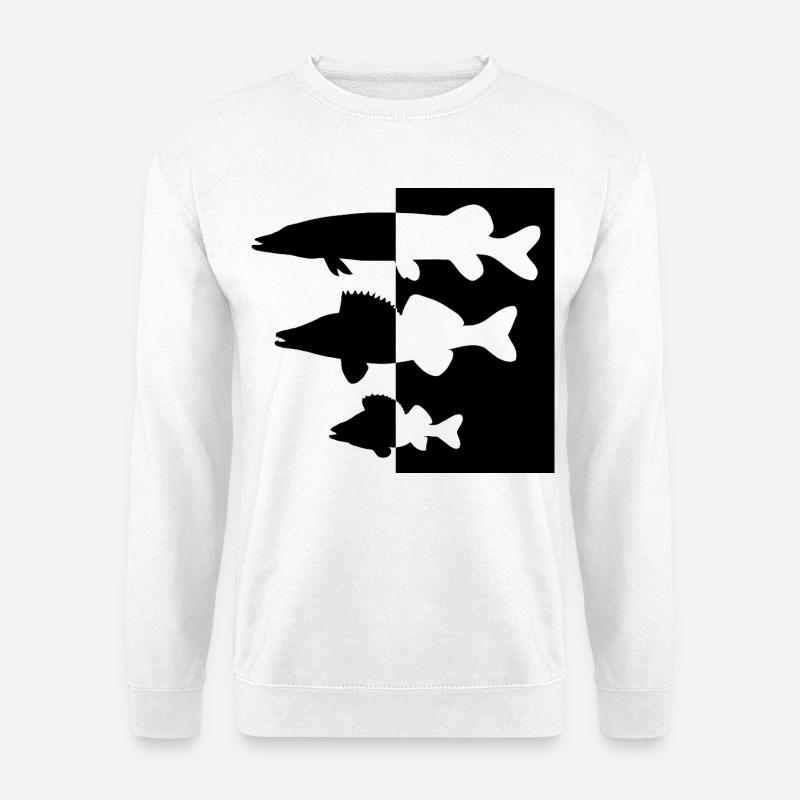 Hecht-Zander-Barsch - Unisex Pullover - Weiß