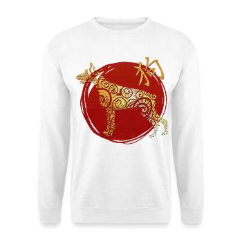 Horoscope du zodiaque chinois pour chiens - Sweat-shirt Unisexe - blanc - Devant