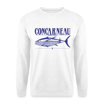 Concarneau Ville Close Thon - Sweat-shirt Unisexe - blanc - Devant