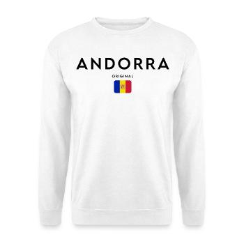 Fierté andorrane, design minimaliste élégant - Sweat-shirt Unisexe - blanc - Devant