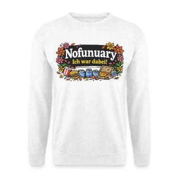 Nofunuary - Unisex Pullover - Weiß - Vorne