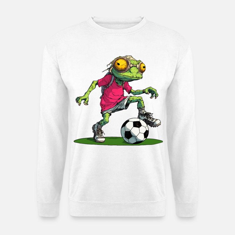 Chamäleone Fussball - Unisex Pullover - Weiß