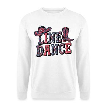 Lone Dance Western Boots Stars - Unisex Pullover - Weiß - Vorne