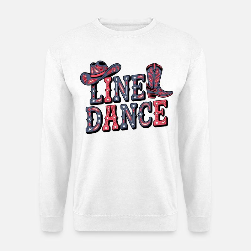 Lone Dance Western Boots Stars - Unisex Pullover - Weiß