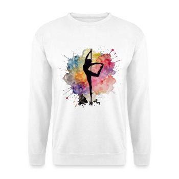 Pole Dance Silhouette – Watercolor Art Design - Unisex Sweatshirt - white - Front