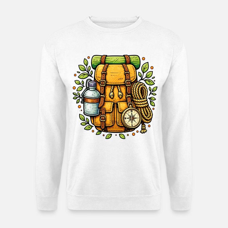 Rucksackwanderung, Wanderung, Camping im Freien - Unisex Pullover - Weiß